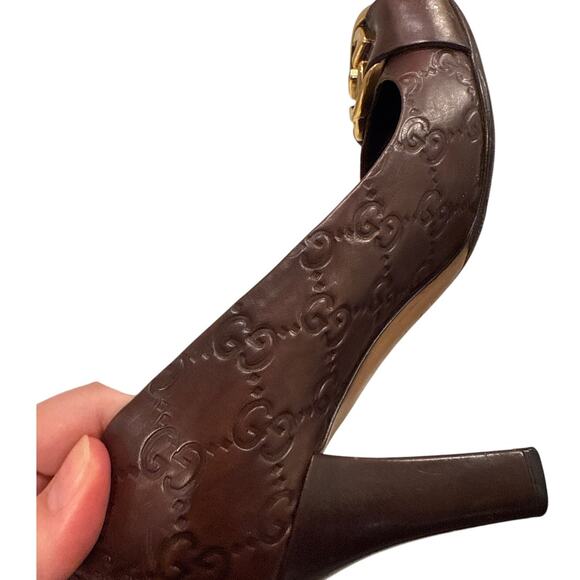 Gucci Guccissima Interlocking GG High Heel with Round Toe - Size 6.5 - Picture 8 of 8